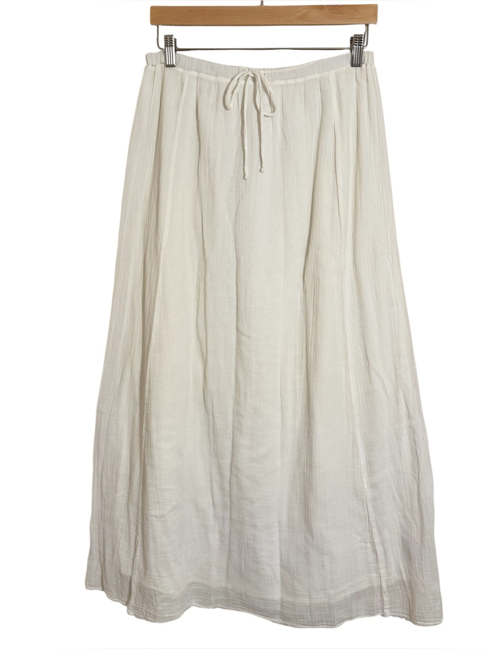 Velvet by Graham & Spencer White Cotton Maxi Skirt size S